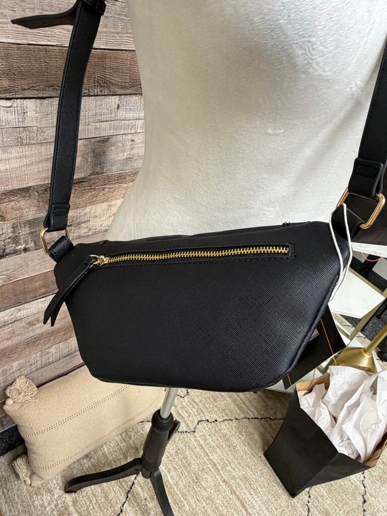 NWT Badgley Mischka Black w/Gold Studs Travel Belt