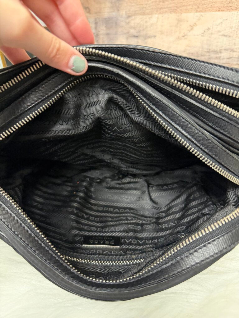 Prada Black Nylon Tessuto Shoulder Bag