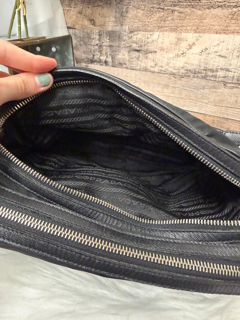 Prada Black Nylon Tessuto Shoulder Bag