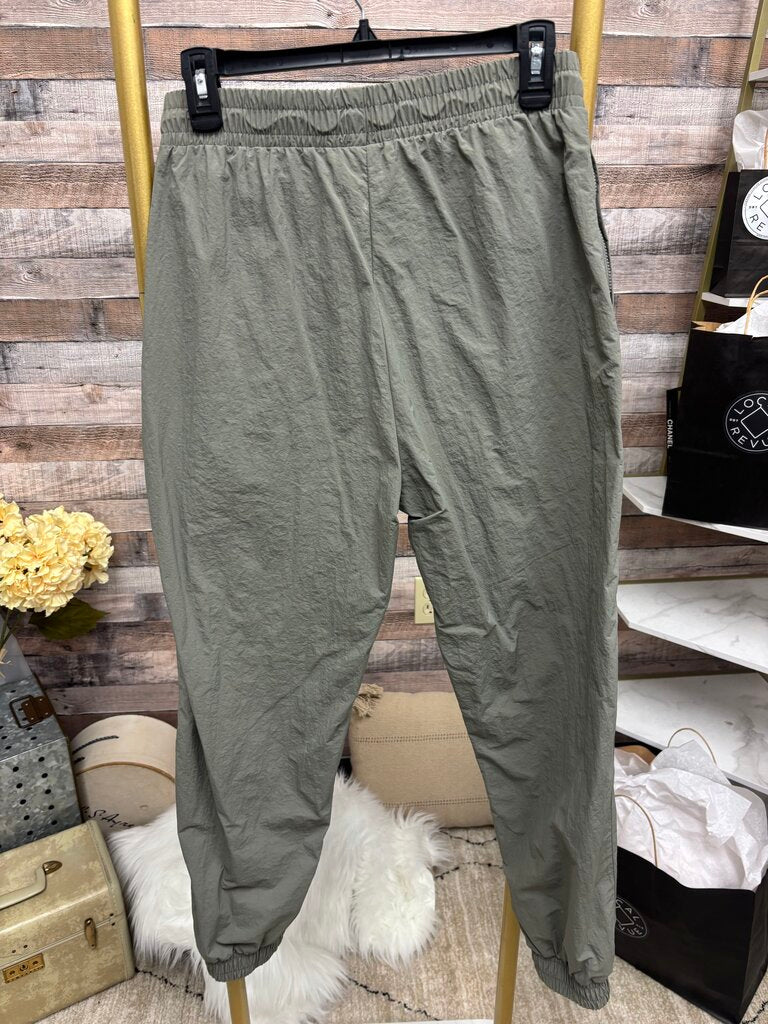 WILO The Label Anthropologie Olive Green Parachute Jogger Pants