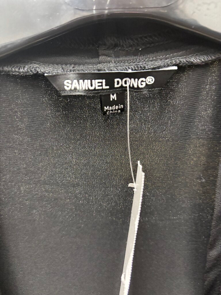 Samuel Dong Black Zippered Sleeveless Dress