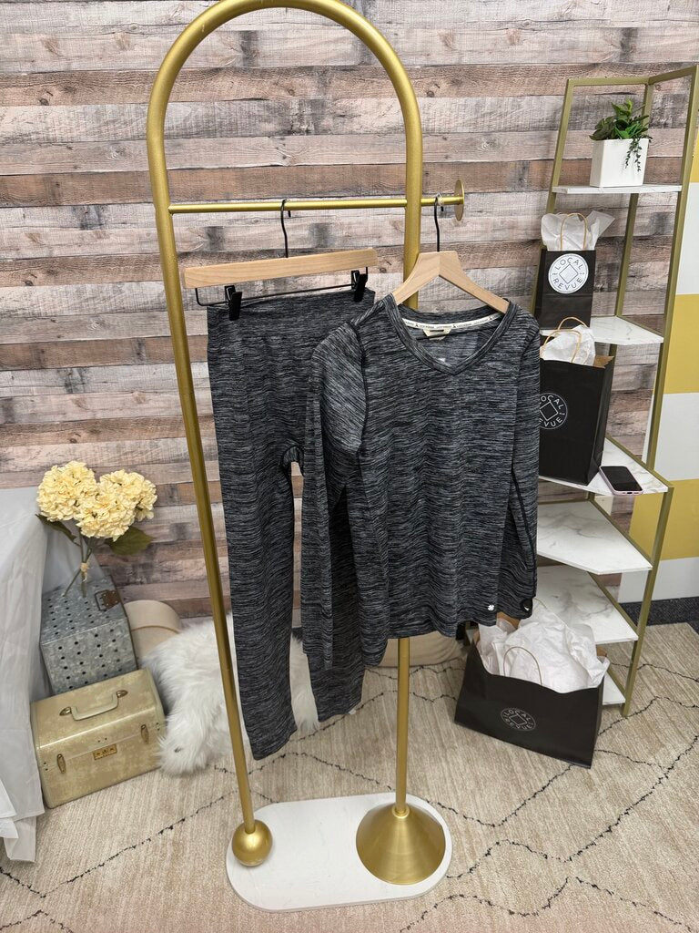 Lucky Brand Black & Grey Athletic Leggings
