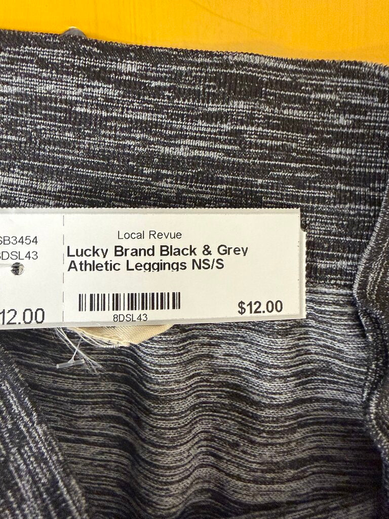 Lucky Brand Black & Grey Athletic Leggings