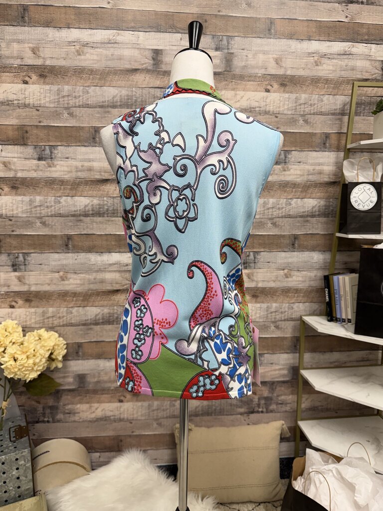 NWT Alberto Makali Multicolor Paisley & Floral Print Sleeveless Top