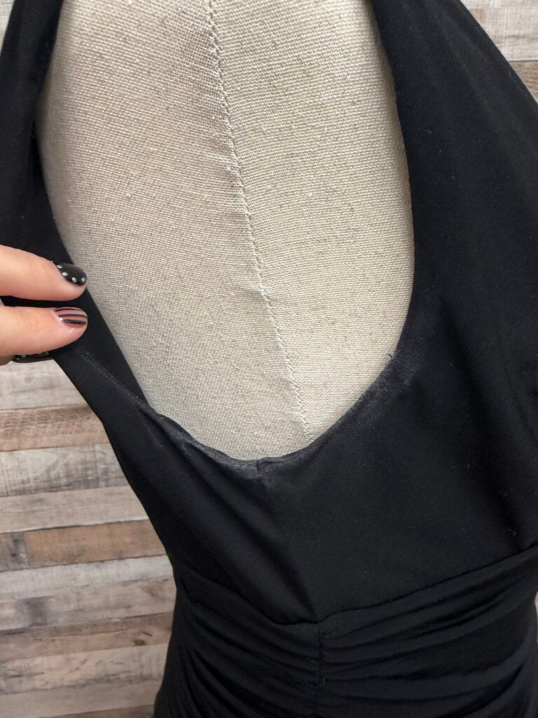 S.L. Fashions Black & Grey Tiered Dress