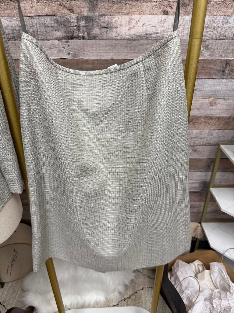 Tahari Arthur Levine Tan Houndstooth Suit