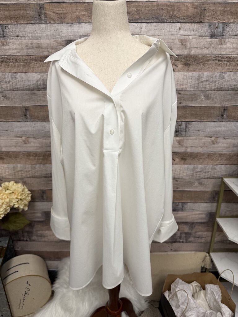 Chico's White 3/4 Sleeve & Button