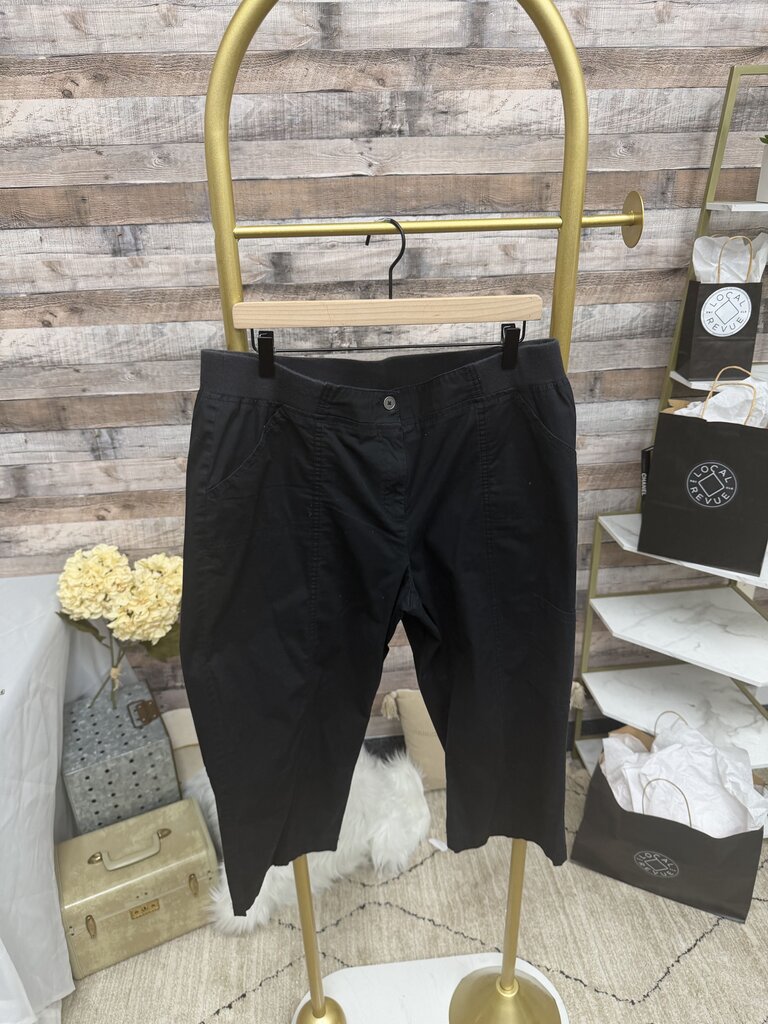 Chico's Black Capri Cargo Elastic Waist