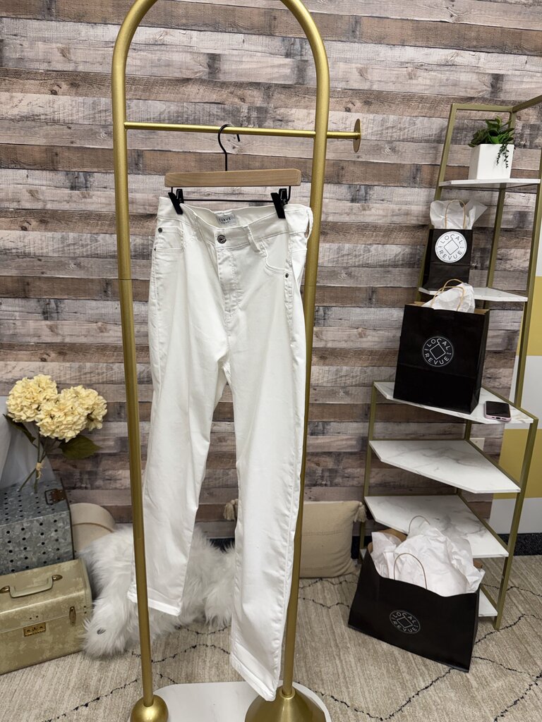 Curve Appeal White Straight Leg Denim