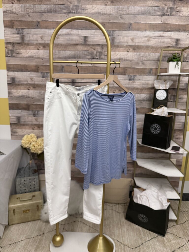 Curve Appeal White Straight Leg Denim