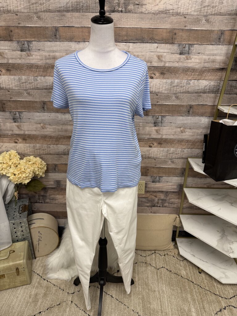 Vineyard Vines Blue & White Stripe tee