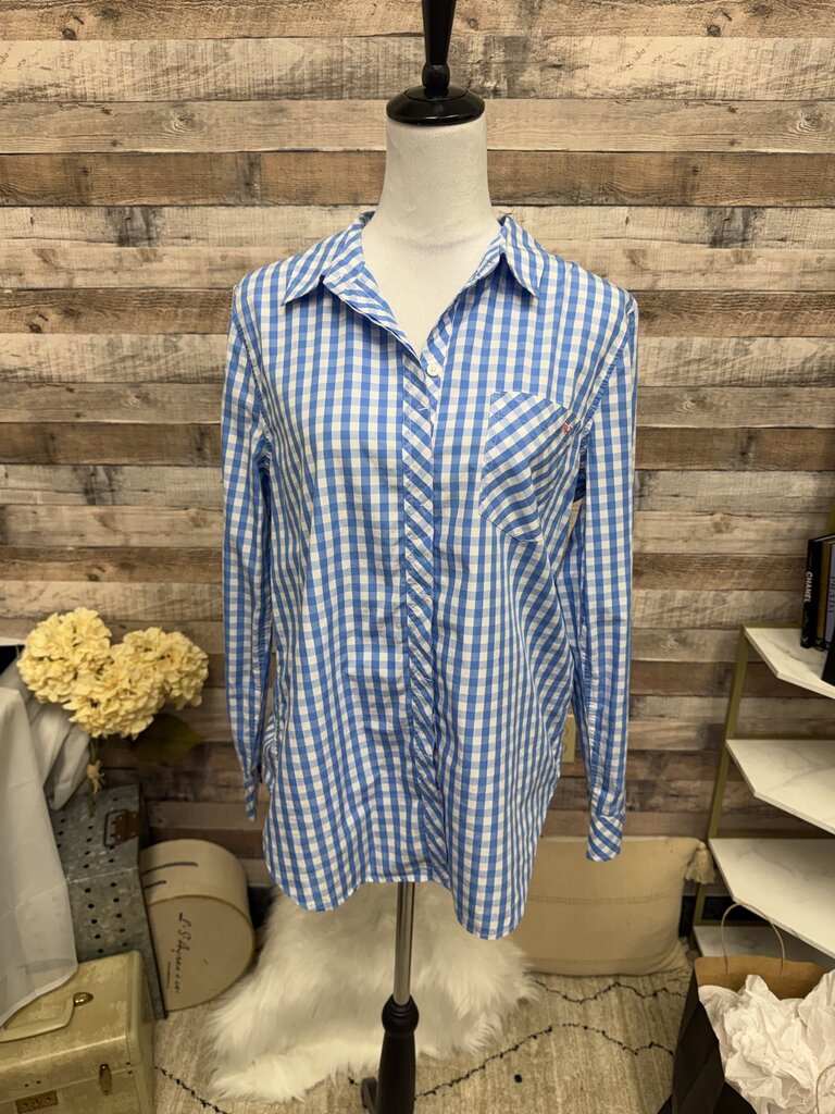 Vineyard Vines Blue & White Gingham Button Down