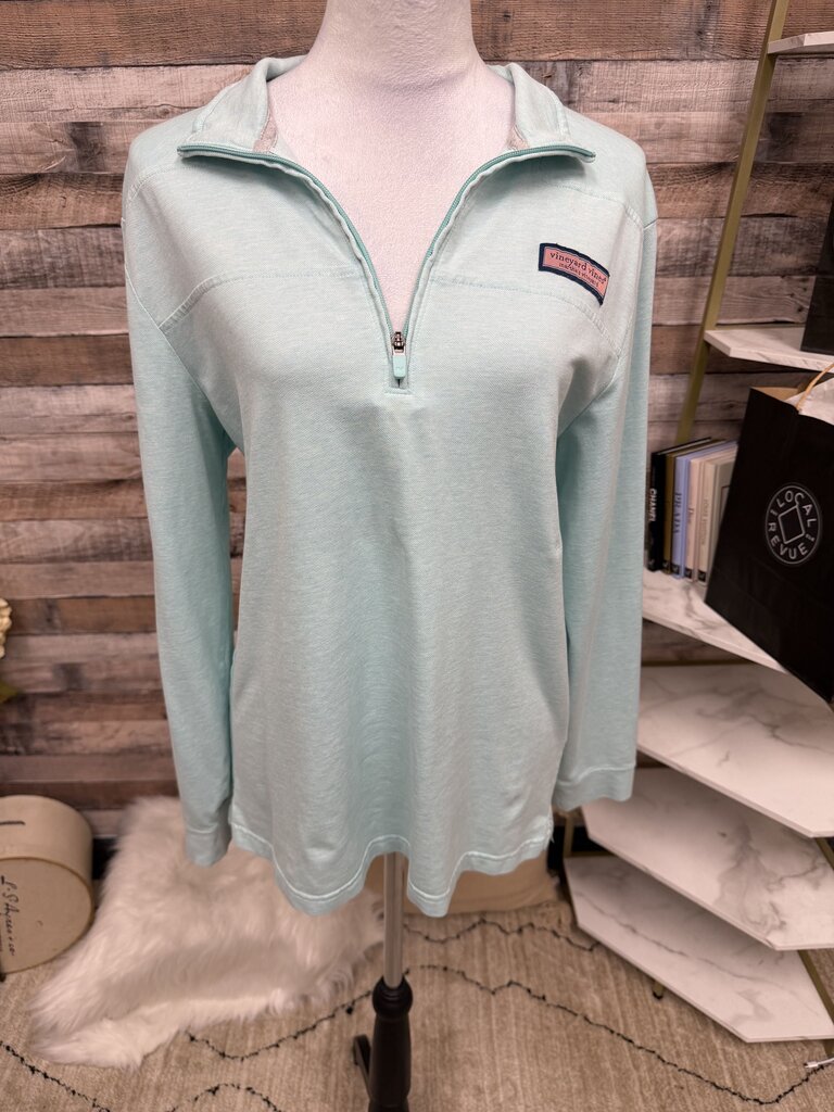 Vineyard Vines Lt Blue 3/4 Zip Pullover