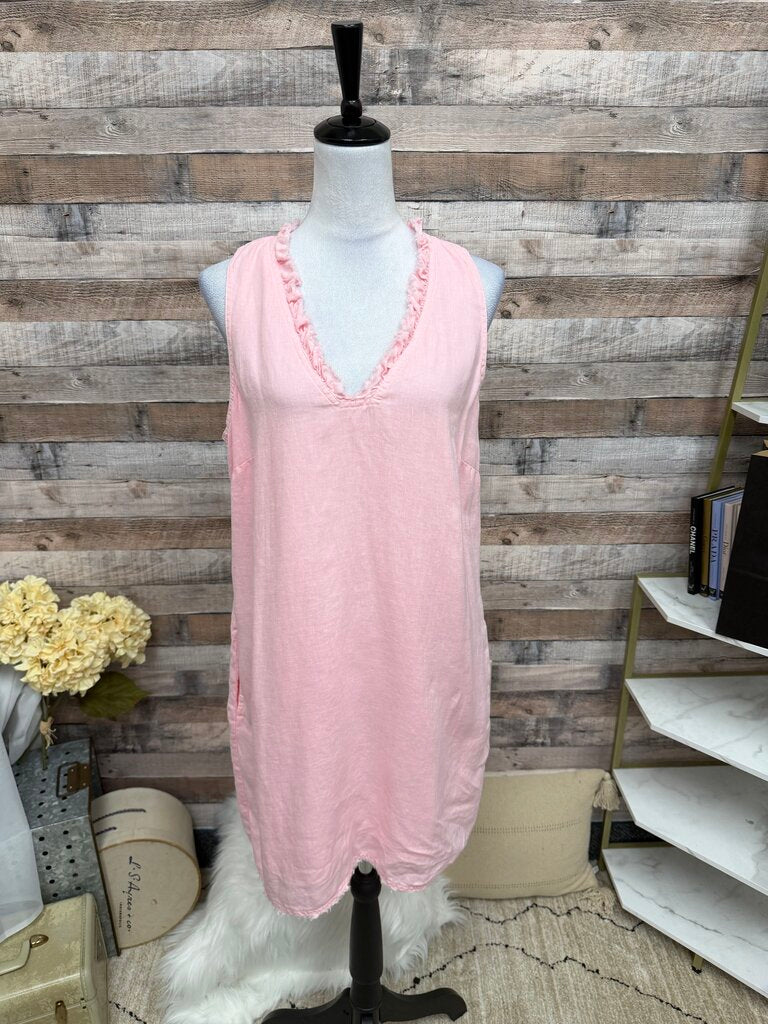 Tommy Bahama Pink Ruffle Sleeveless Sheath