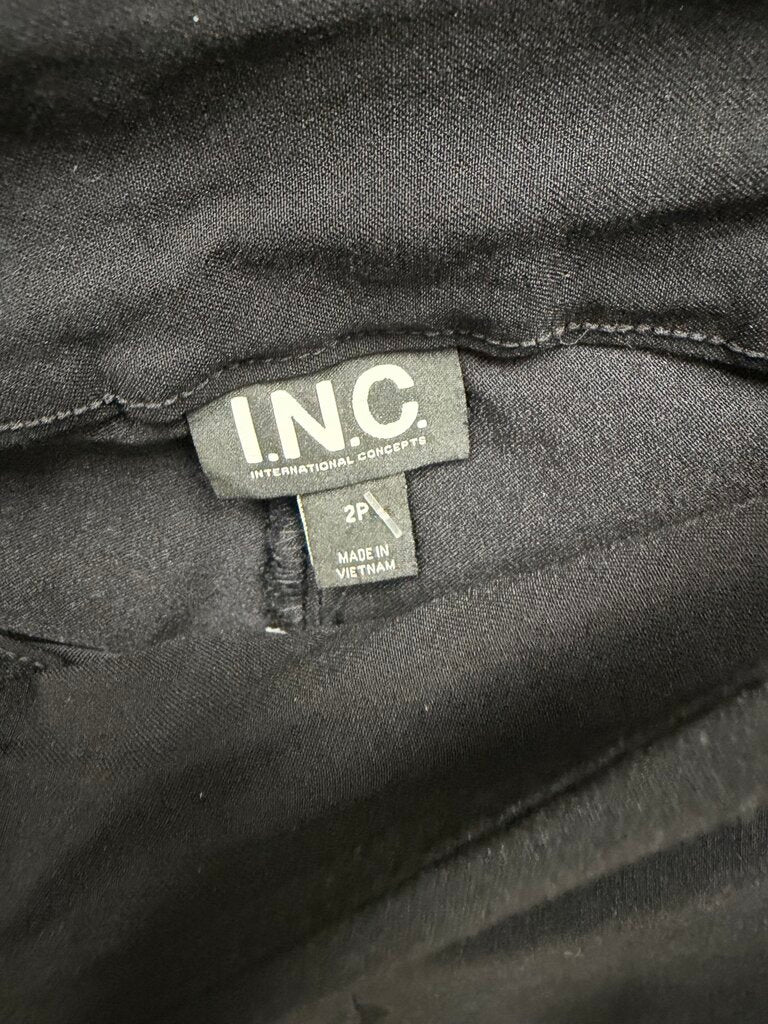 INC International Concepts Black Straight Pull-on