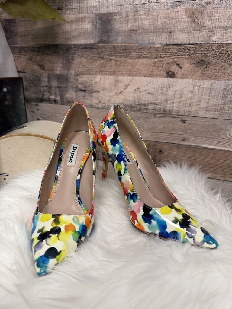 Dune London Multi Color Abstract Print Stilettos