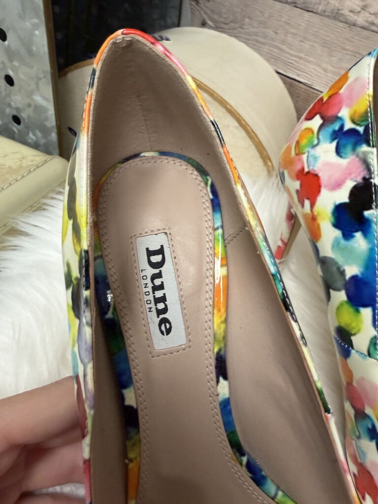 Dune London Multi Color Abstract Print Stilettos