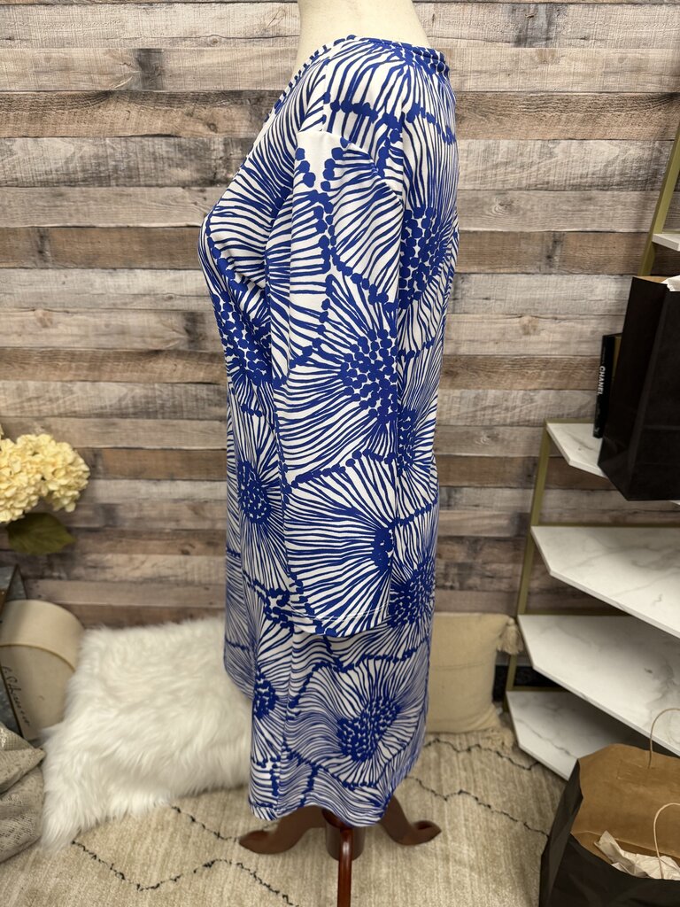 Sailor Sailor Royal Blue & White Floral Print 3/4 Sleeve