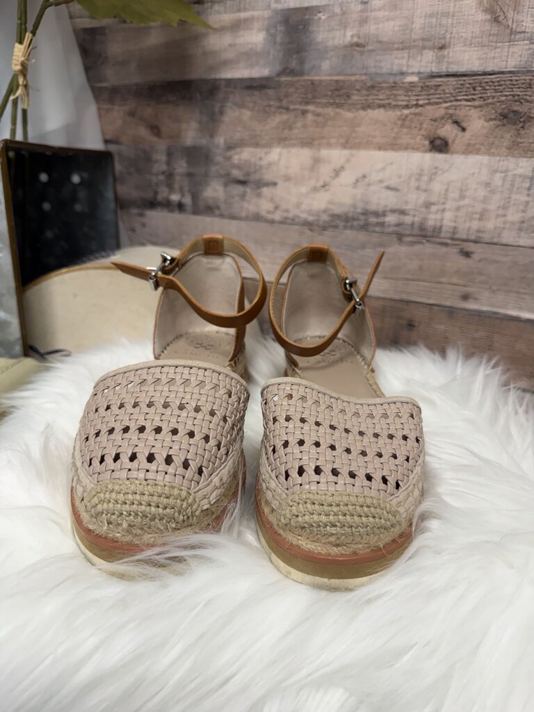 Vince Camuto Taupe Woven Espadrille Platform