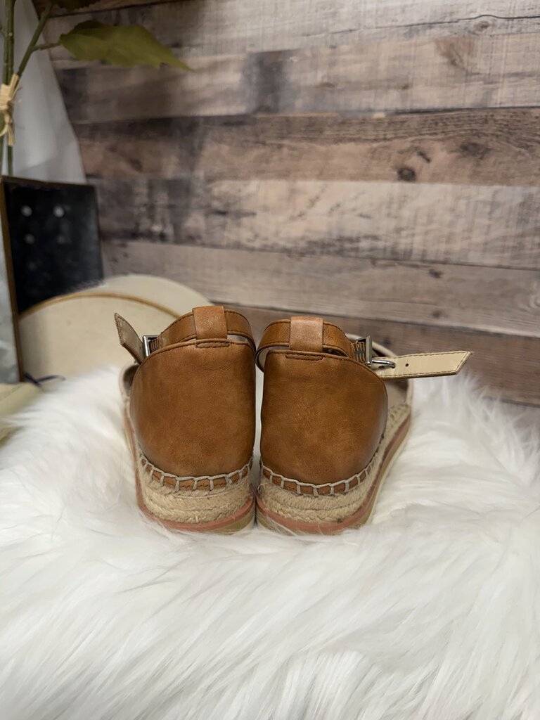 Vince Camuto Taupe Woven Espadrille Platform