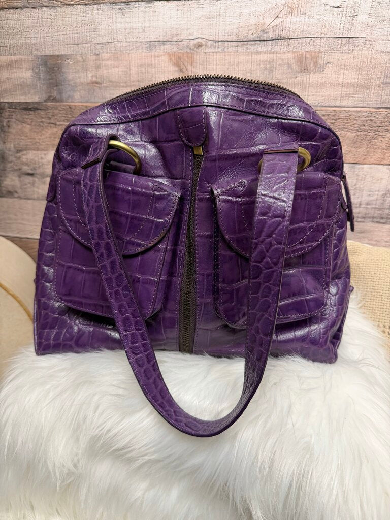 Michael Rome Designs Purple Croc Embossed