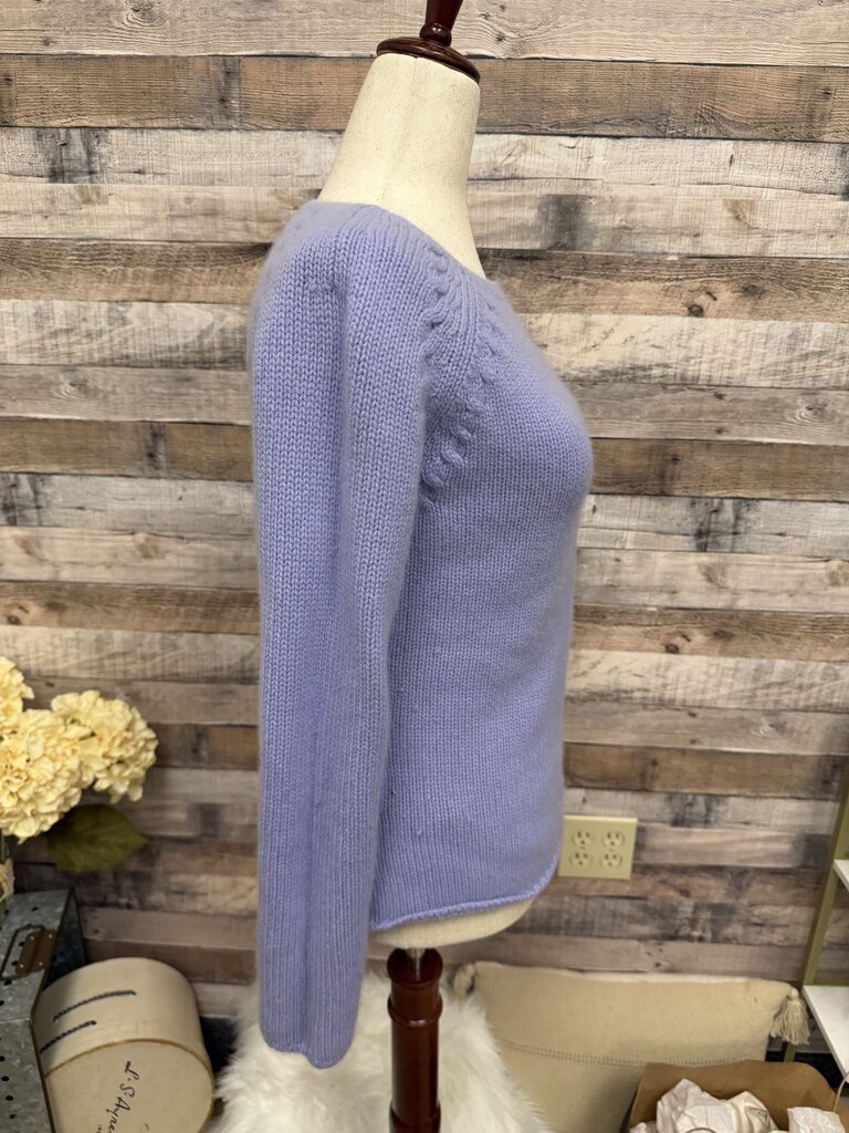 Ann Taylor Lilac Csshmere Boatneck Sweater
