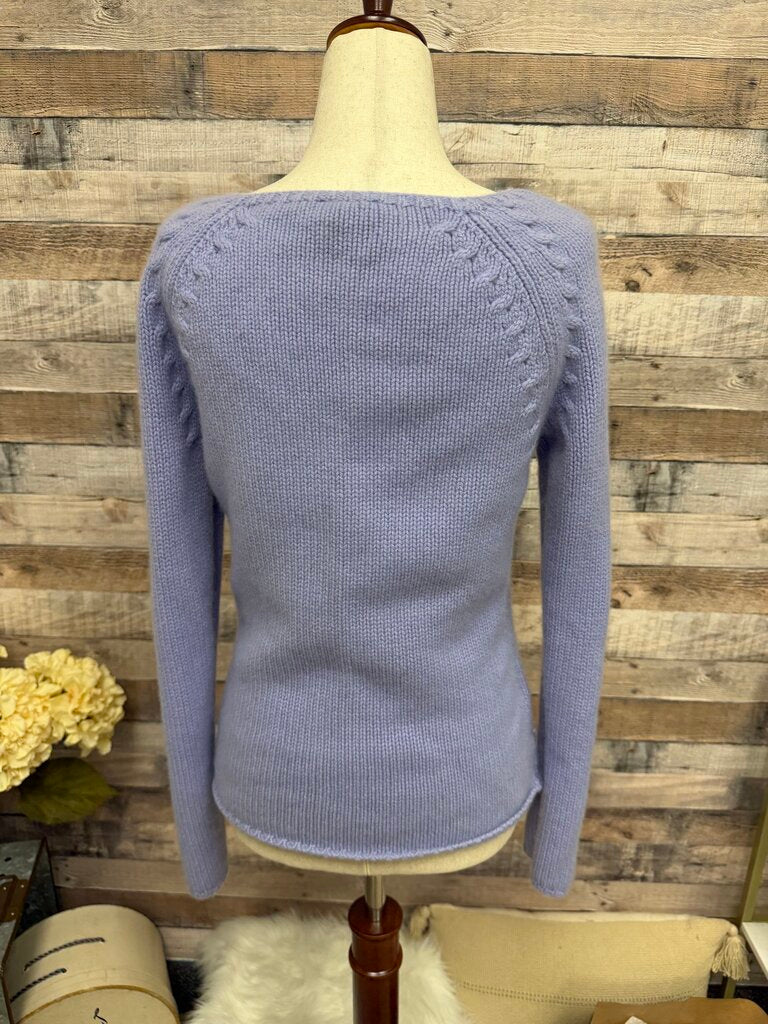 Ann Taylor Lilac Csshmere Boatneck Sweater