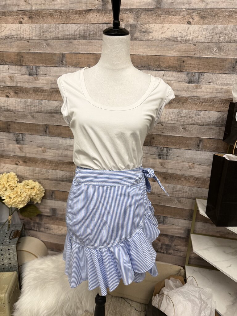 Veronica Beard Addyson Blue & White Skirt Wrap Dress