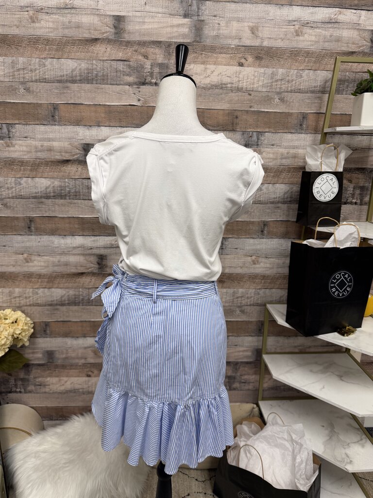 Veronica Beard Addyson Blue & White Skirt Wrap Dress