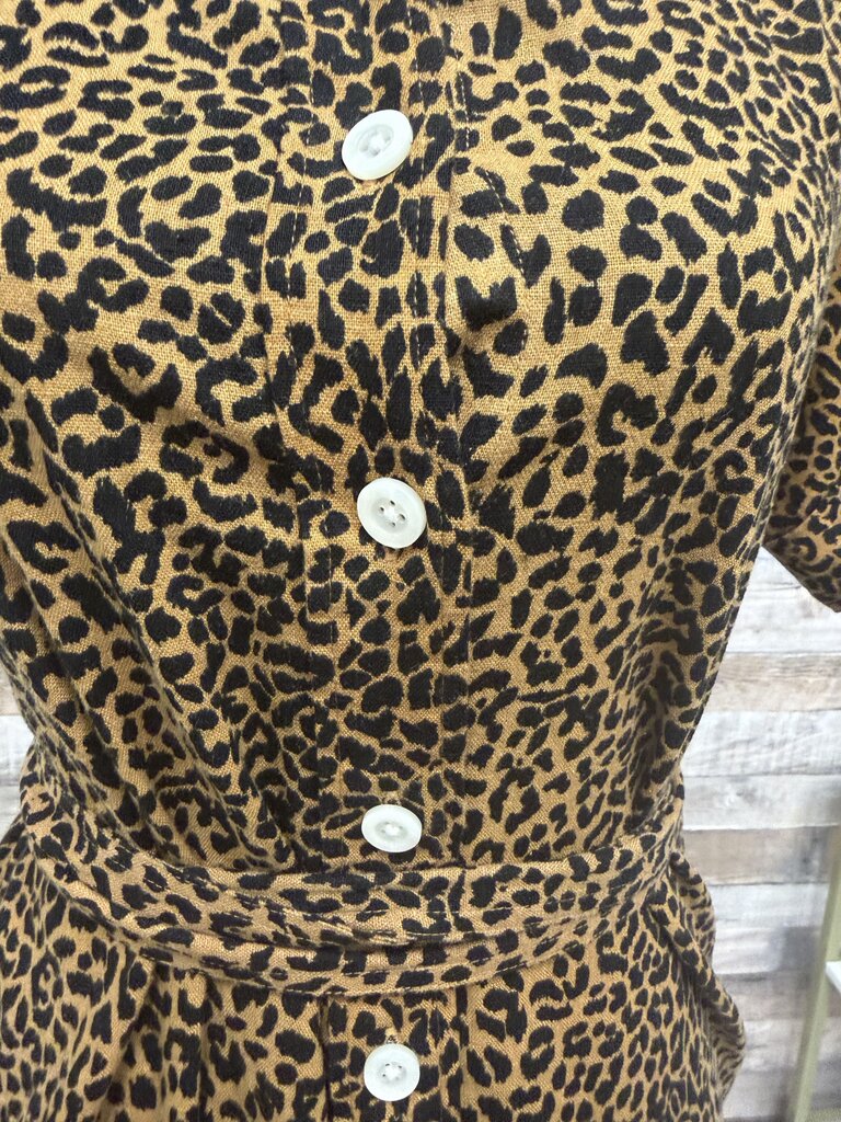 J Crew Factory Leopard Print Button Down Dress