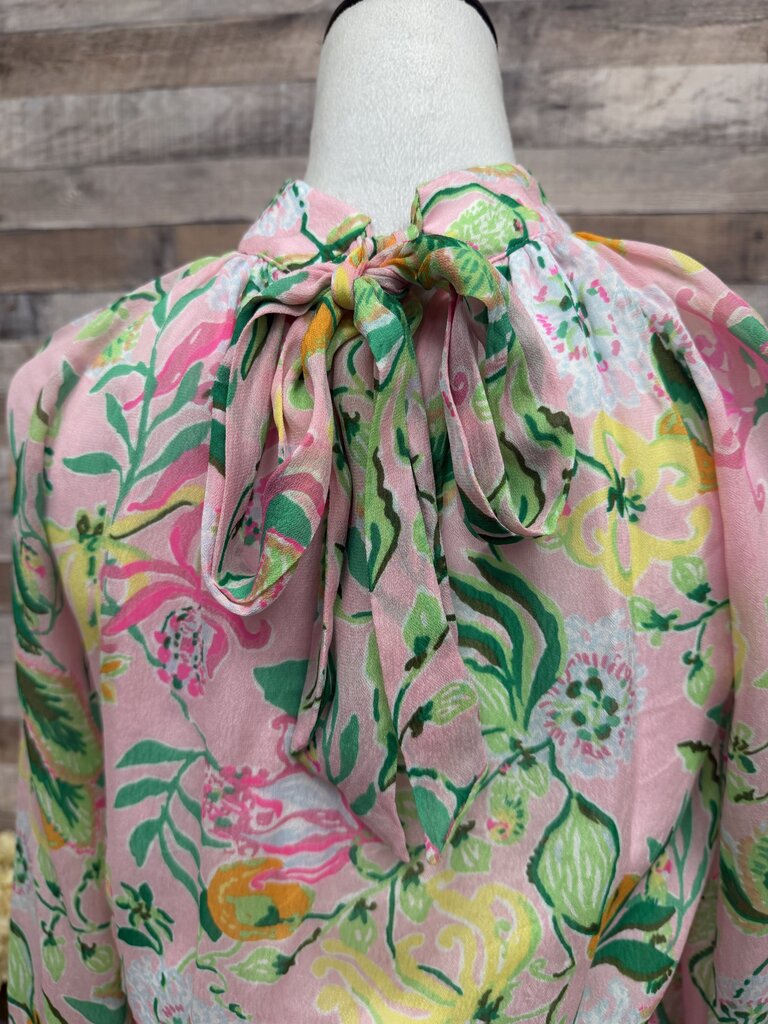 Lily Pulitzer Ellielyn Long Sleeve Silk Dress