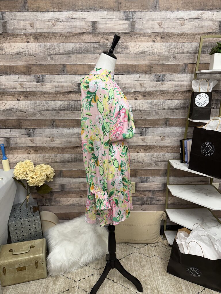 Lily Pulitzer Ellielyn Long Sleeve Silk Dress