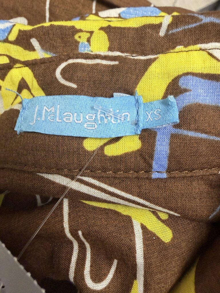 J.McLaughlin Button Down Patterned Long Sleeve