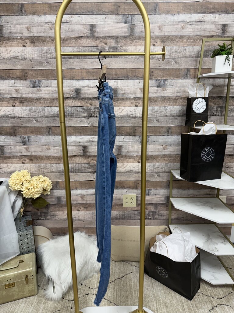 Paige Anessa Wide Leg Cropped Medium Wash Jeans