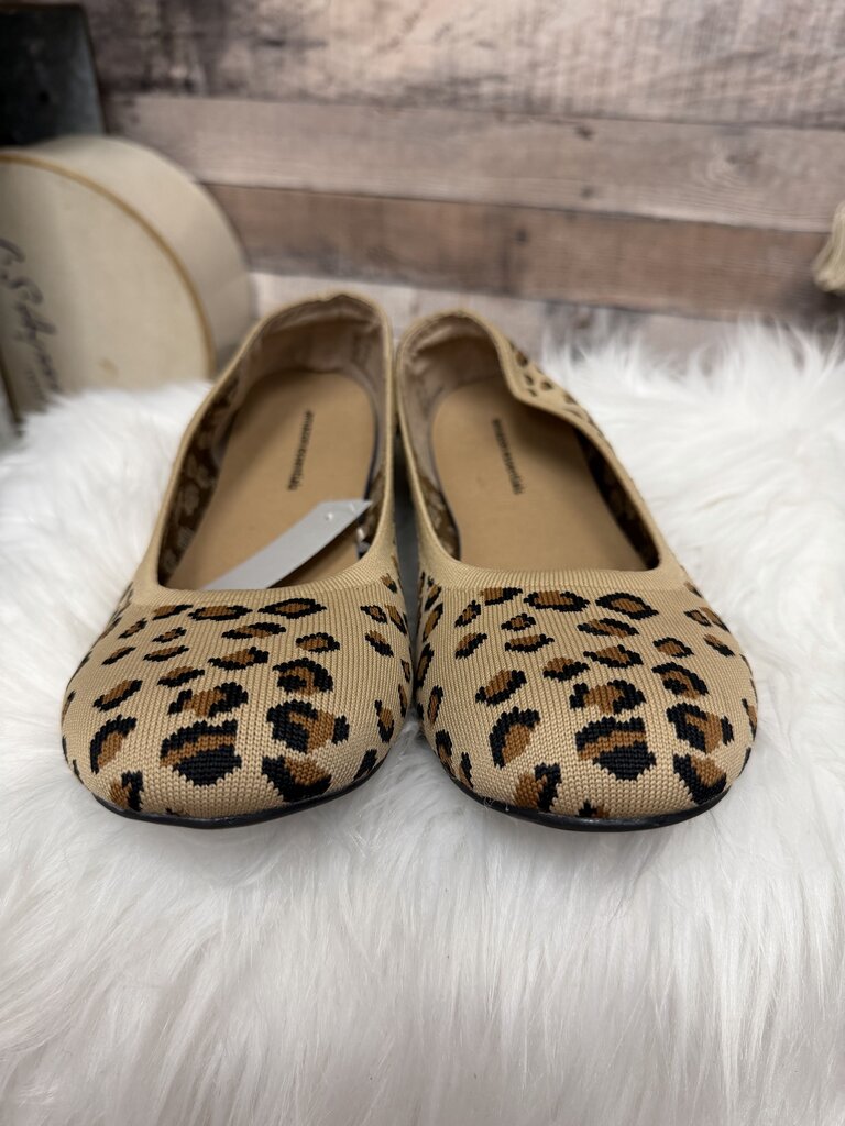Amazon Knit Leopard Print Ballet Flats