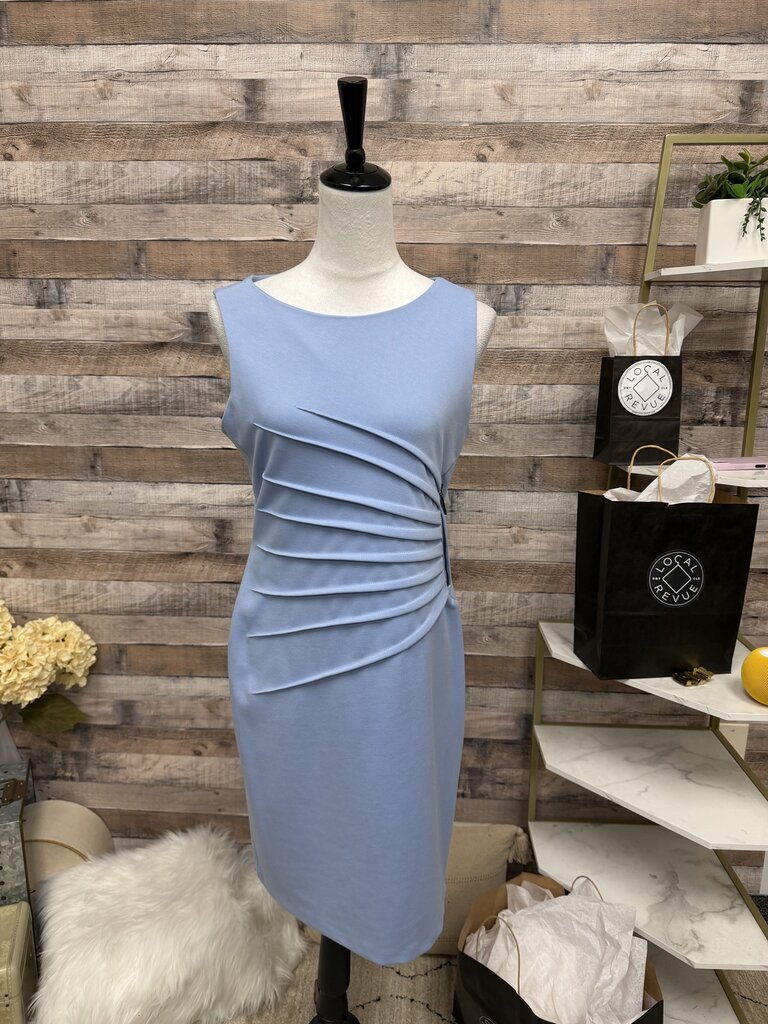 Ivanka Trump Sunburst Seamed Sleeveless Dress