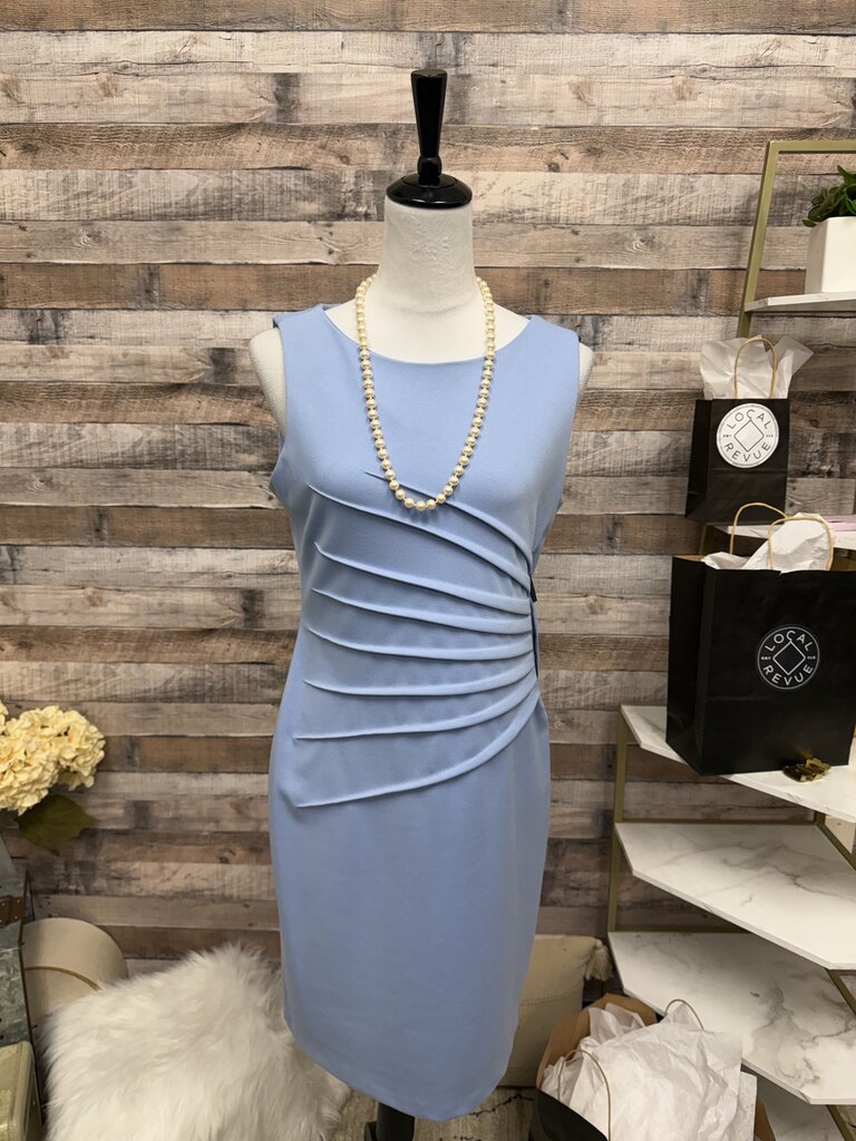 Ivanka Trump Sunburst Seamed Sleeveless Dress