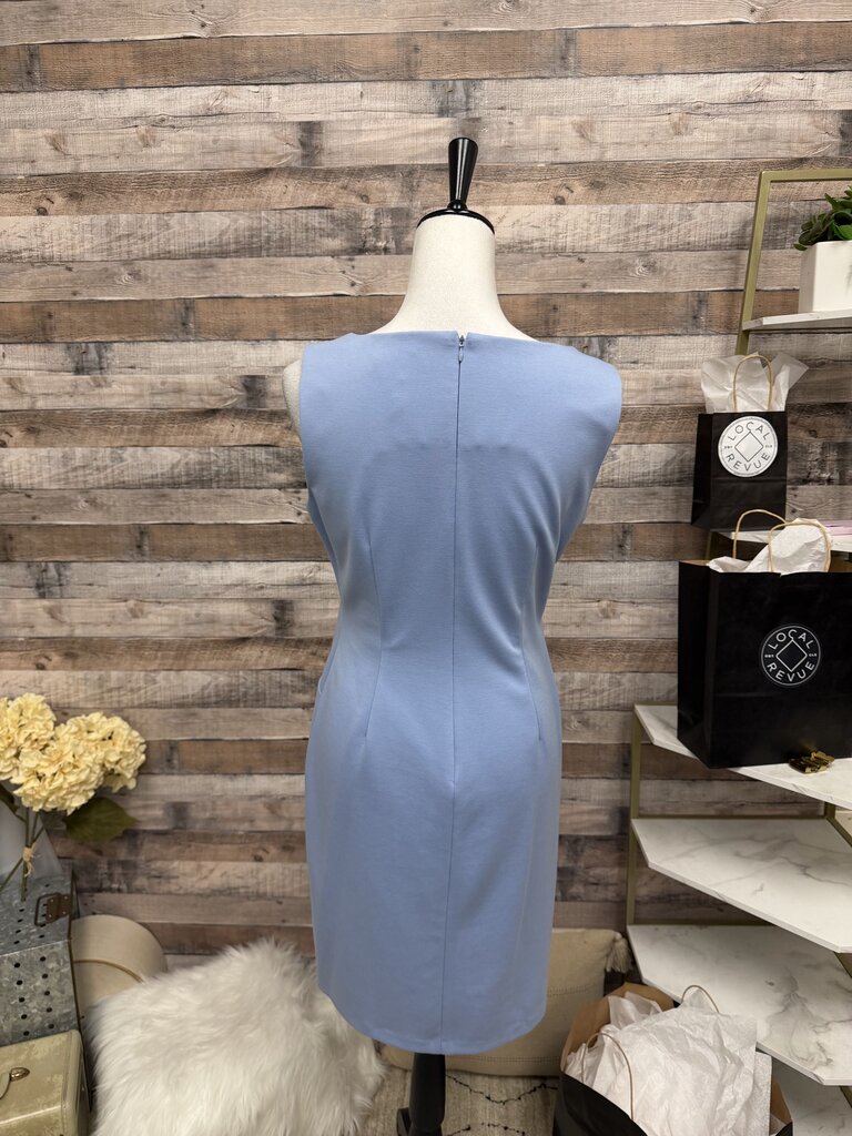 Ivanka Trump Sunburst Seamed Sleeveless Dress