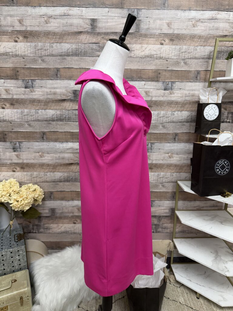 Gretchen Scott Ruffle Neck Sleeveless Dress