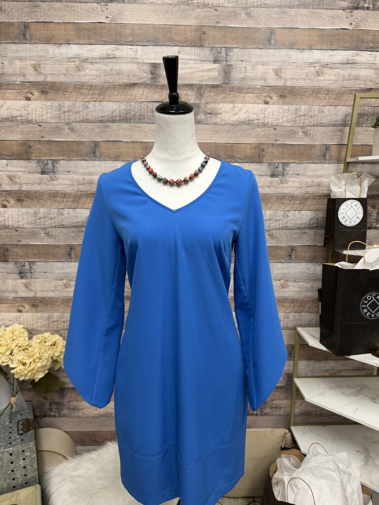 Laundry by Shelli Segal, 3/4 Sleeve V-Neck Dress
