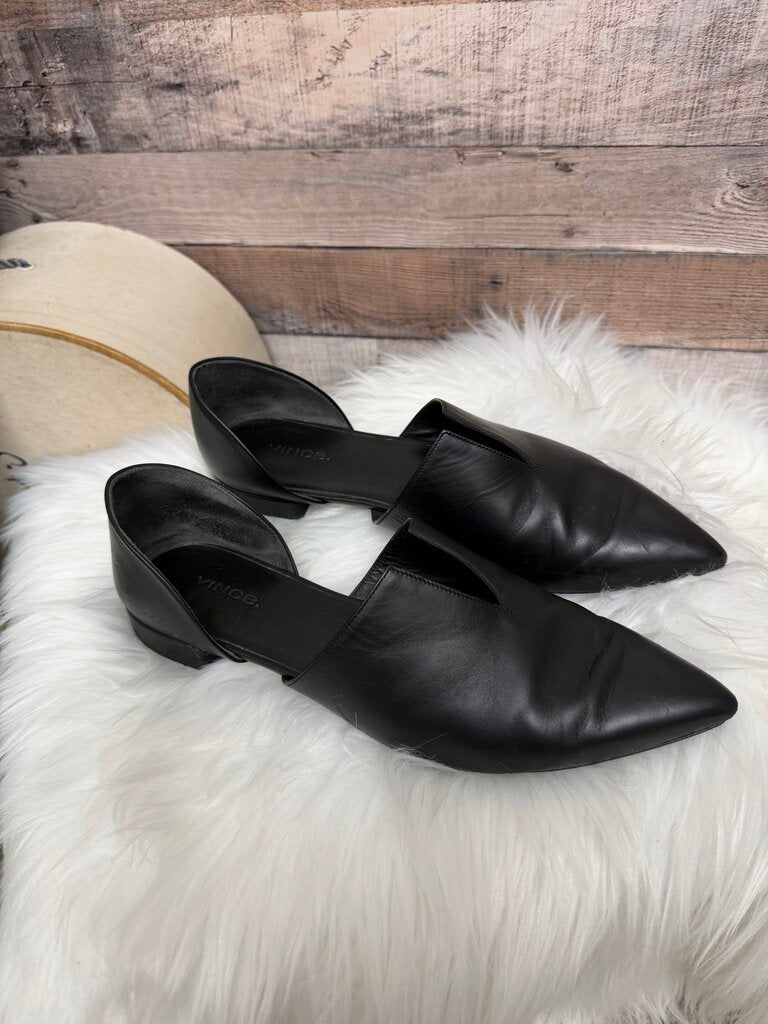 Vince Leather Pointed Flats