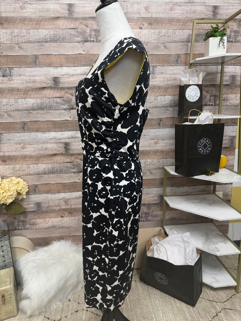 Donna Ricco NY Black & White Floral Print Sheath