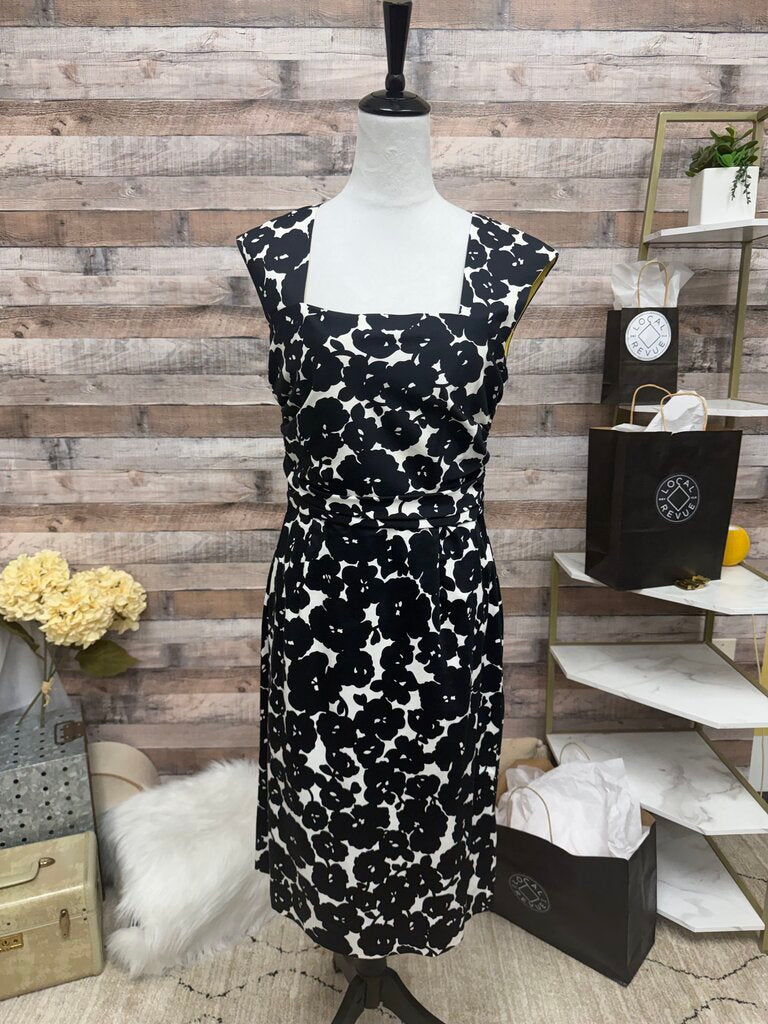 Donna Ricco NY Black & White Floral Print Sheath