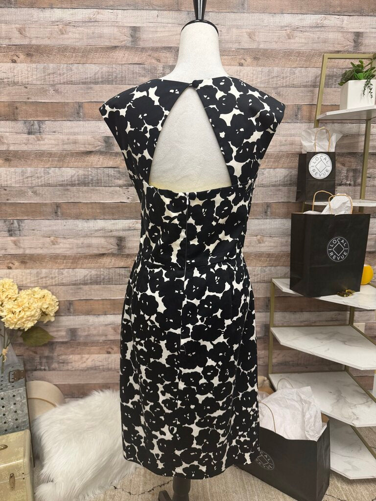 Donna Ricco NY Black & White Floral Print Sheath