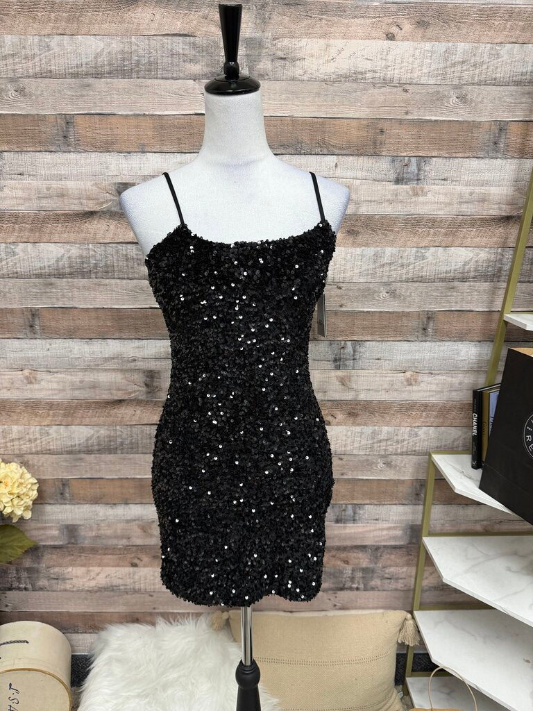 NWT BP Brand Black Strap Cocktail Dress