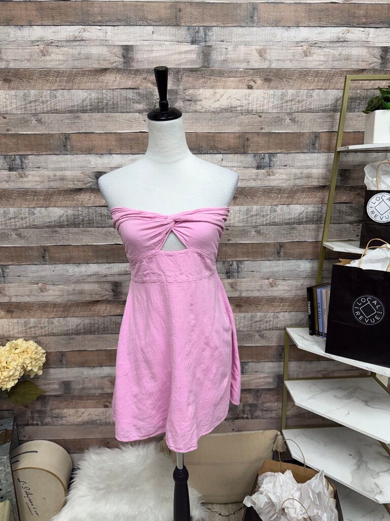 Blanco By Nature Pink Strapless Mini Dress