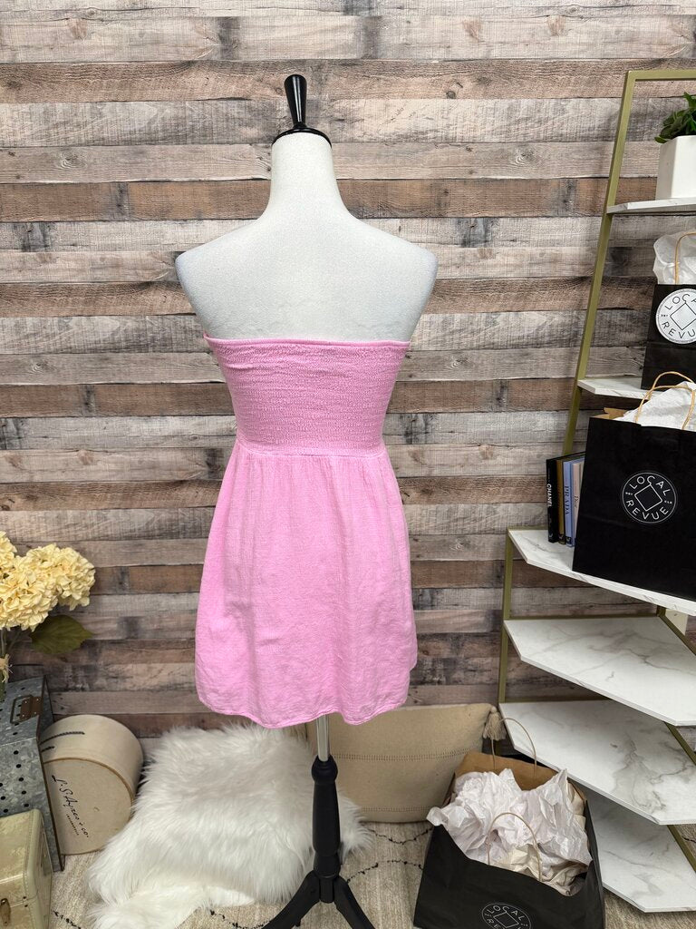 Blanco By Nature Pink Strapless Mini Dress