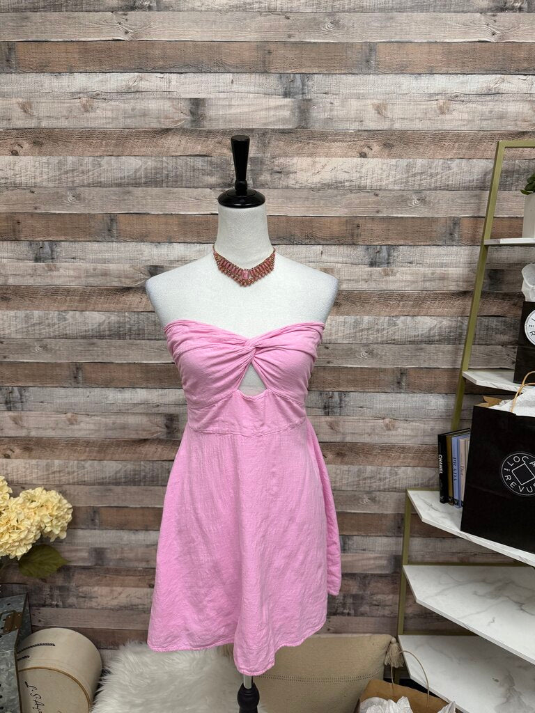 Blanco By Nature Pink Strapless Mini Dress