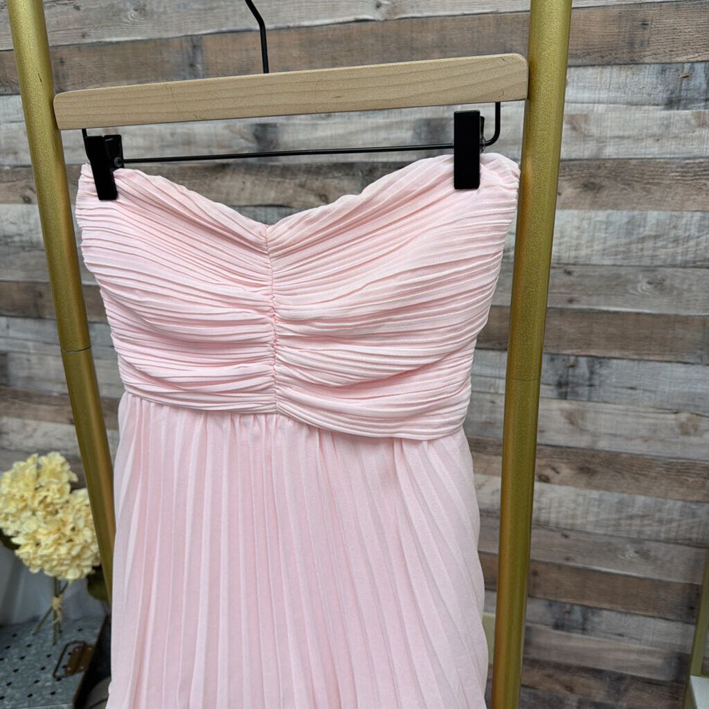 Lulus Pink Strapless Tiered Maxi Dress