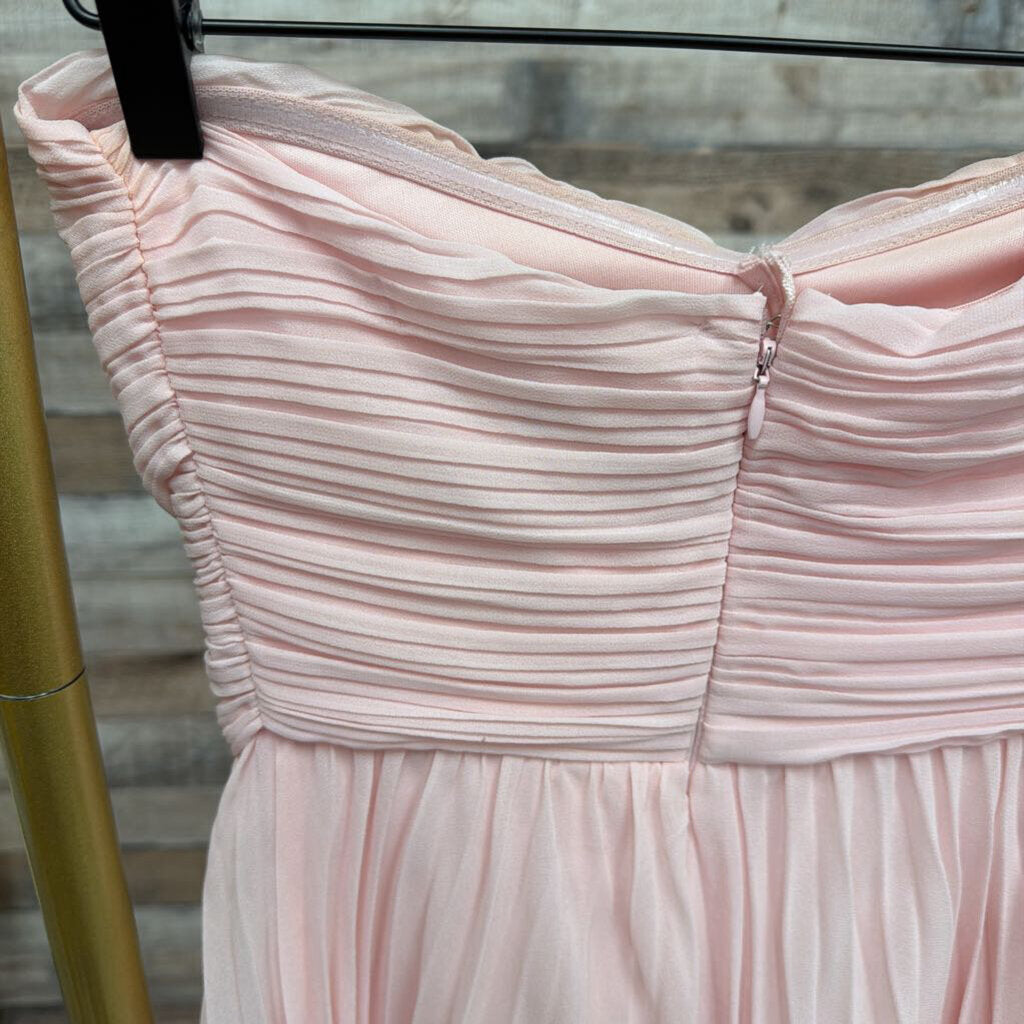 Lulus Pink Strapless Tiered Maxi Dress